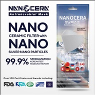 KF94 Nano Face Mask NANO Silver and NANO Ceramic filter, KFDA, US FDA, Patented, NANOCERA Face Mask