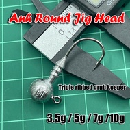 Anh JH03 3X Strong Round Jig Head Hook for SP 3.5g / 4.5g / 7g / 10g Soft Plastic Lures for Zman Sof