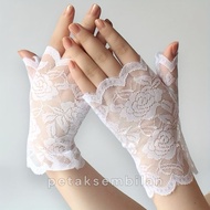 Women's Open Finger Lace Bridal Party Gloves Type 02