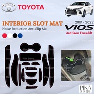 Toyota Vios 2019-2022 Gen3 Facelift Slot Mat Rubber Car Anti Slip Mat Vios NSP 151 Facelift Accessor