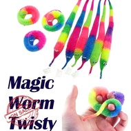 Magic Twisty Fuzzy Worm Toy Wiggle Moving Sea Horse Props Caterpillar Kids Toy Trick Seahorse V2L5