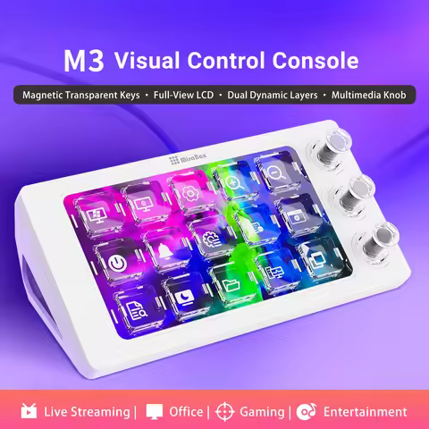 Mirabox Mbox M3 Stream deck 15LCD Button Live Console Mini Keypad Streamdeck Deck Dock macropad Stre