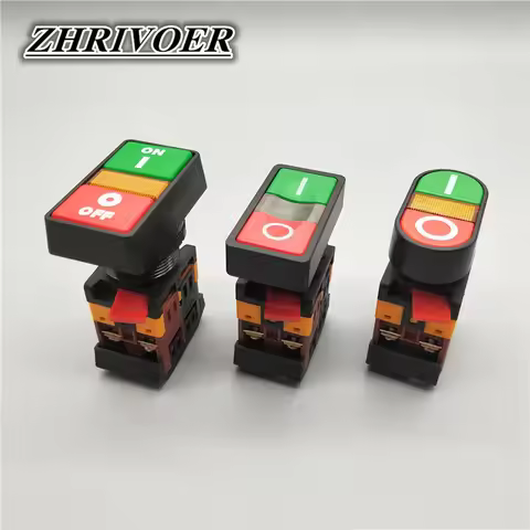 22mm/25mm/30mm ON/OFF START STOP NO/NC APBB-22N/AS-22N/PPBB-30N Momentary Double Head Push Button Sw