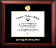Campus Images CA933GED University of California, Irvine Embossed Diploma Frame, 8.5" x 11", Gold