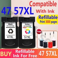 Compatible Canon 47XL 57XL Ink Cartridge PG-47 CL-57 for E400  E3170 E410 E460 E470 E477 E480 E3370 