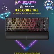 Corsair K70 CORE TKL Wireless RGB Mechanical Gaming Keyboard - CORSAIR MLX Red v2 Linear Switches