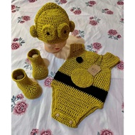 Crochet C-3PO inspired baby costume (made upon order)