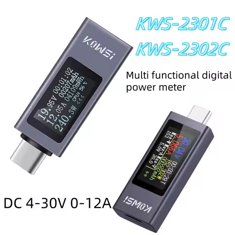 KWS-2301C KWS-2302C Multifunctional Digital Display DC Voltage Current Meter Power Meter Phone Charg