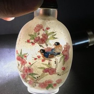snuff bottle 士拿乎 鼻煙壺 晚清 葉仲三 老料器內畫花鳥喜上眉
