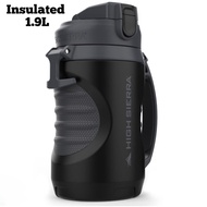High Sierra 1.9L Insulated Water Bottle – Double Wall Jug, Leakproof Flip-Top Lid, Large Jug with St