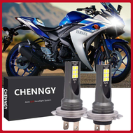 2PC LED ไฟหน้าไฟหน้า H7 6000K ชุดสำหรับ Yamaha YZF R1 R3 2015 2016 2017 2018 รับประกัน 1 ปี เสียบและ