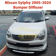 Nissan Sylphy 2005-2024 Front Bumper Diffuser Lip Wrap Angle Splitters Color Black Carbon