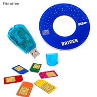Fitow 1Pc New SIM Card Reader USB Card Reader Simcard Writer Copy Cloner Backup GSM CDMA WCDMA Cellp