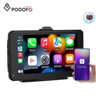 Podofo 7'' Portable Car Radio Stereo Autoradio Wireless Carplay Android Auto Wifi BT Touch Screen Sm