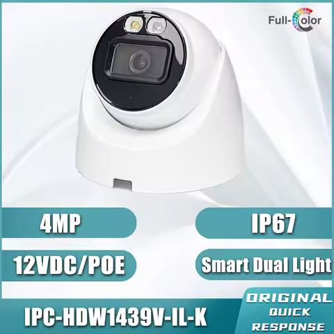 Dahua IPC-HDW1439V-A-IL-K 4MP Full Color Network Camera Human Detection Smart Dual Light IR30M Smart