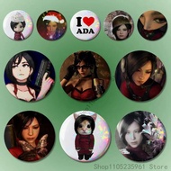 Ada Wong R-Resident E-Evil 4 Custom Badges 75mm 44mm 25mm Brooch Backpack Hat Pins Accessories Toys 