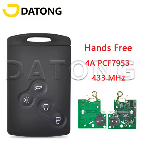 Datong World Keyless Go 4A Chip 433MHz Repalcement Car Remote ProximityKey For Renault Clio IV 2009-