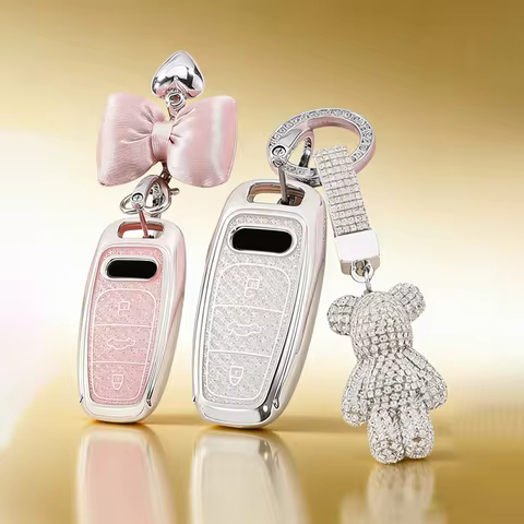 Crystal TPU Key Case for Audi A3 A4 B9 A6 C8 A7 S7 4K A8 D5 S8 Q7 Q8 SQ8 E-tron 2018 2019 2020 2021 