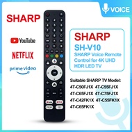 SHARP SH-V10 Voice Remote Control Suitable for SHARP LCD TV  With Voice Function 4T-C50FJ1X 4T-C55FJ