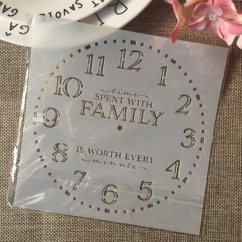 6*6inch Clock Words Dial DIY Layering Stencils Painting Scrapbook Coloring Embossing Album Decorativ