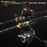 ۞Fishing Rod Set Casting Spinning 6-7kaki Full Paling Cantik Suka Memancing