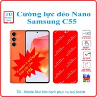 Toughened flexible screen protector for Samsung C55 phone