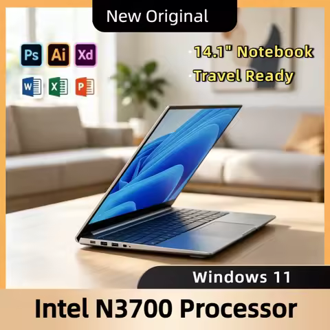 NEW 14.1 Inch Notebook 16GB RAM 2TB SSD Intel N3700 Windows 11 Ultra Slim 1920x1080 Gamer Laptop Off
