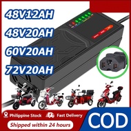 Ebike Charger 48V 60V 72V 12ah 20ah Smart Intelligent Charger Battery 48volts 3ah output, Applicable
