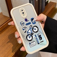 HP Phone Case For OPPO F11 F11 Pro A9 2019 A9x Sports Bike Case Mirror Cesing Acrylic Silicone Softc