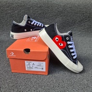 CONVERSE X CDG PLAY BLACK GLOSSY IMPORTED QUALITY SHOES