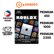 Robux 100/200/450/1000 Robux and Premium Gift Card Code