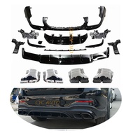 GLC63S look Rear Bumper Diffuser with Double Exhaust tips Body Kits for Mercedes Benz GLC Class X253