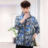 Jaket olahraga pria wanita Jaket Parasut abstrak Jaket Anti Uv Jaket Gradasi Jaket Motif Abstrak