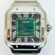 卡地亞 山度士 綠色 Santos de Cartier Reference WSSA0062 Large Model