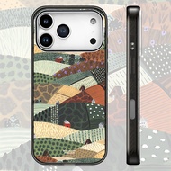 Color Acrylic Case Compatible For IPhone 13 14 15 16 17 Pro Max Cover Boccaccini Meadows Patchwork H