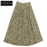 max Mara Weekend 女士全印花褶皺長裙，綠色和黃色，38碼，近全新，510606096