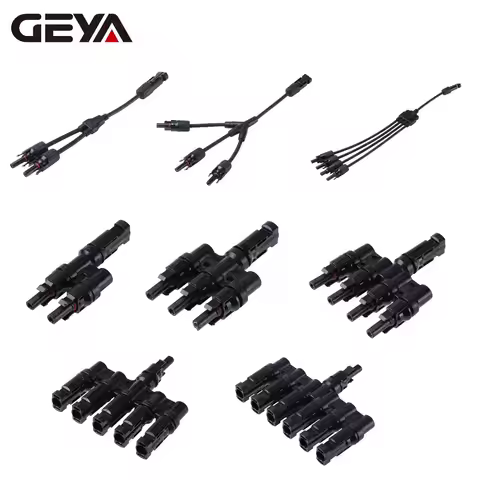 GEYA 1500V 50A 1Pair Y/T Type Photovoltaic Solar PV Connector 2 3 4 5 6 Way Branch Connector For PV/