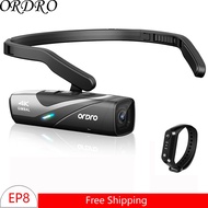 Ordro EP8 4K 60fps Head Wearable Vlog Video Camera Digital Camcorder YouTube Videos Filming WiFi FPV POV Filmadora Professional