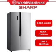 Sharp Refrigerator (500L/Metal Silver) Multi Air Flow Quick Cooling Freezing Side By Side Fridge SJX