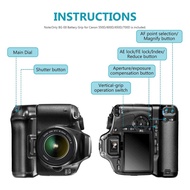 Neewer BG-E8 Battery Grip Handle for Canon EOS Rebel T2i T3i T4i T5i 550D 600D 650D 700D SLR Cameras