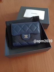 Chanel classic flap Wallet card holder coin o case 23s 深藍色 銀包 woc coco handle 22 mini