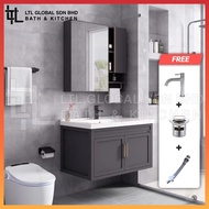 CORRO Modern Design Bathroom Basin Cabinet Aluminium Basin Cabinet Wash Basin With Mirror Cabinet