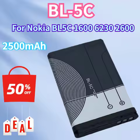 NEW BL-5C Battery 3.7V BL 5C 2450mAh for Nokia BL5C 1600 6230 2600 1100 1110 1200 1208 2700 3100 311