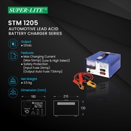 SUPER-LITE STM1205 Automotive Lead Acid Battery Charger Series 12Vdc- Max Charging Current up to 5Am