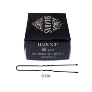 Selaras Hairnips Wave Stick Bun Clip | Flight Attendant Clips U-Shaped Stick Clips Hair Pin/s, 50 Pi
