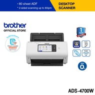 Brother เครื่องสแกนเอกสารองค์กร ADS-4700W Professional High Speed Desktop Scanner (ประกันจะมีผลภายใน