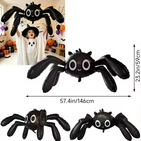 Halloween 4D Large Black Spider Party Decoration Balloon Alien Spider Claw Spider Inflatable Giant A
