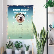 2026汪星球年曆月曆掛布-拯救世界Save the World (來圖訂製-5色)