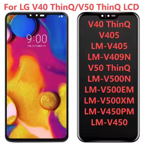 6.4"AMOLED V50 ThinQ LCD Display With Frame For LG V40 V405 ThinQ LCD Display Touch Screen Digitizer