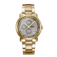 ARIES GOLD CHRONOGRAPH INSPIRE CONTENDER GOLD STAINLESS STEEL B 7302 G-MOP WOMEN'S WATCH
